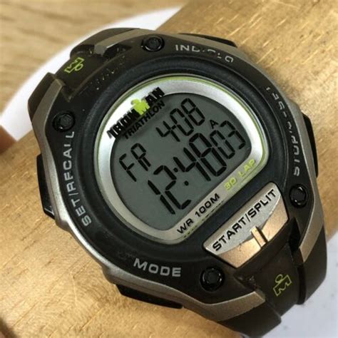 Timex Ironman Triathlon T5k412 Indiglo 30 Lap Digital Men S Watch Used Ebay