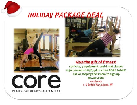 Holiday Package Core Pilates Of Jackson Hole Jackson Hole Wy