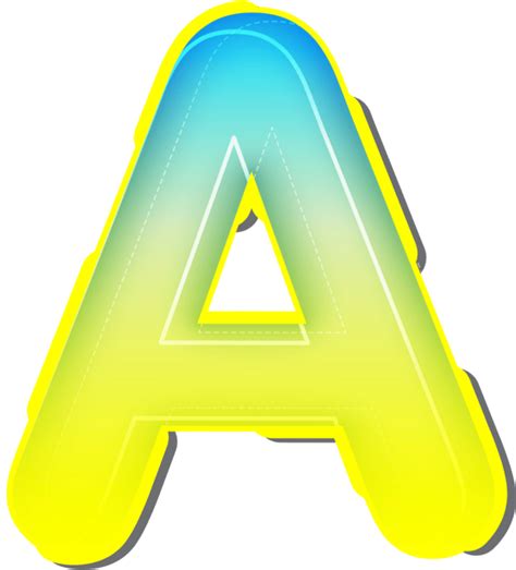 yellow  alphabet pngs