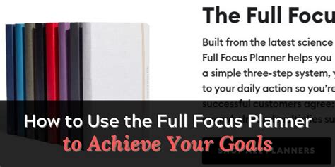 How to Use Full Focus Planner for Goals | BEYOND PENNIES