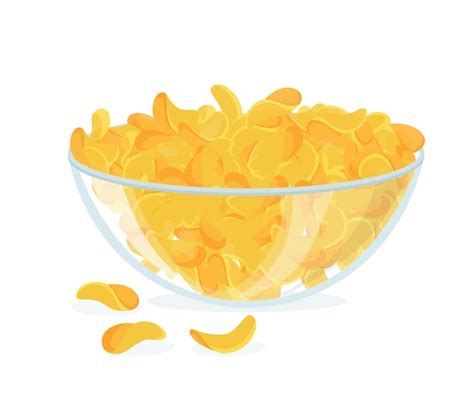 Premium Vector Crispy Ripple Potato Chips In Glass Bowl Delicious