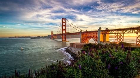 Sunset usa golden gate bridge california san francisco wallpaper | (22379)