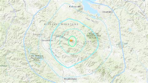 Bay Area earthquake: Preliminary magnitude 4.5 earthquake strikes Lake ...