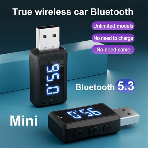 Auto Bluetooth 5 0 Fm02 Mini USB Sender Empf Nger Mit LED Display Freis