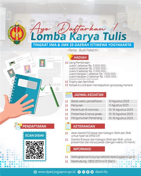 Lomba Karya Tulis Tingkat Sma Smk Se Diy Tahun Dinas