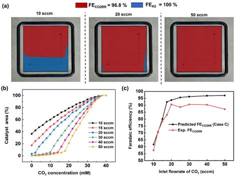 (a) CO2 concentration map at the catalyst surface determined from the ...