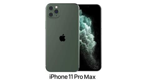 Apple iPhone 11 Pro Max Midnight Green - 3D Model by rzo