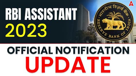 RBI Assistant 2023 Notification Out RBI Assistant Notification 2023