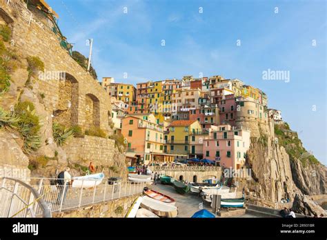 Manarola Italy April View Of Homes Of Manarola Ancient