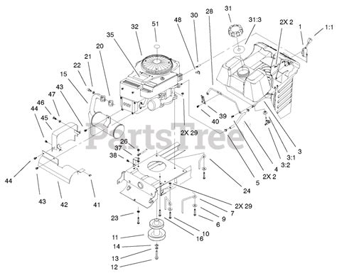 Toro 71227 16 38 Hxl Toro Lawn Tractor Sn 210000001 210999999 2001 Ohv Engine System