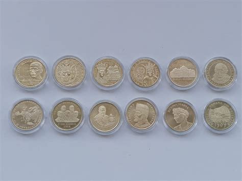 Set 12 Monede Comemorative 50 Bani Romania 2010 2019 UNC