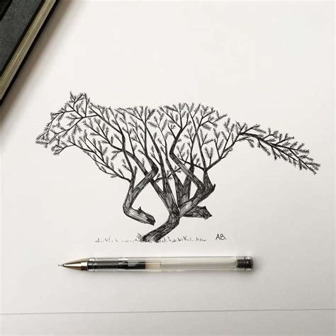 Los Impresionantes Dibujos Sobre Naturaleza De Alfred Basha La