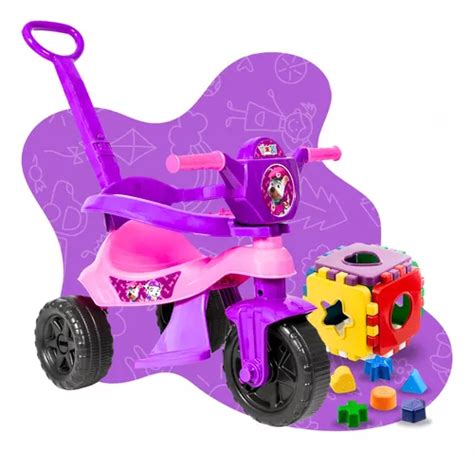 Triciclo Velotrol Motoca Infantil Menino Menina Empurrar Frete Gr Tis