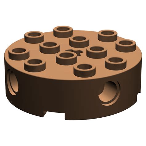 LEGO Brown Brick 4 X 4 Round With Holes 6222 Brick Owl LEGO