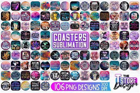 Coasters Sublimation PNG Design Funny Sarcastic Etsy