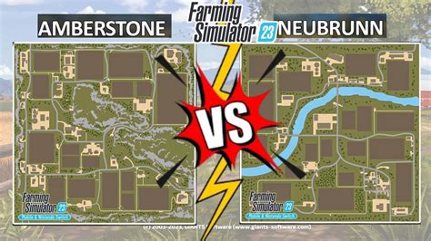 Farming Simulator Amberstone Vs Neubrunn Map Comparison Gameplay