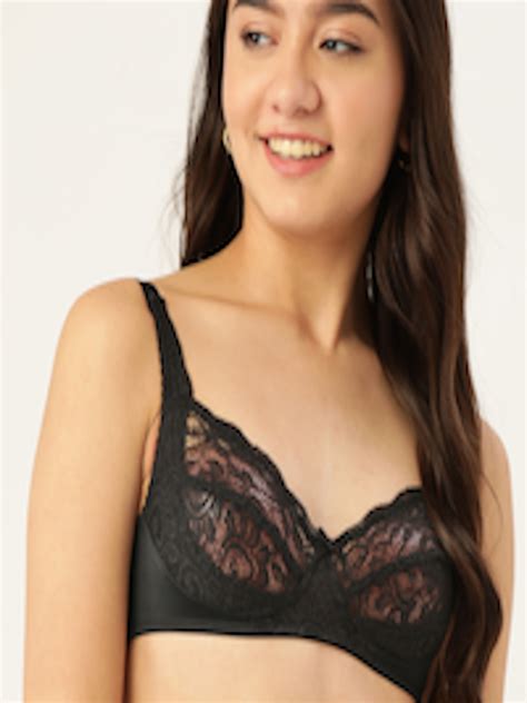 Buy Dressberry Black Floral Lace Everyday Bra Bra For Women 15044730 Myntra