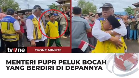 Aksi Menteri PUPR Basuki Hadimuljono Peluk Seorang Bocah Di Bengkulu