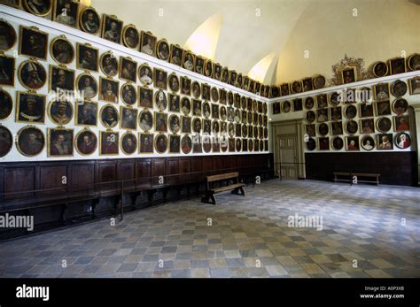 Turin one room in the baroque basilica di Superga contains the paintings of all the popes Stock ...