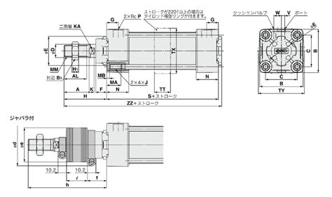 Improved Water Resistance Air Cylinder Standard Type Double Acting