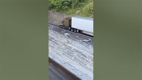 Tractor Trailer Carrying Massive Amount Of Alfredo Spills Onto Major