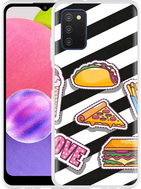 Cazy Hoesje Geschikt Voor Samsung Galaxy A03s Love Fast Food Bol