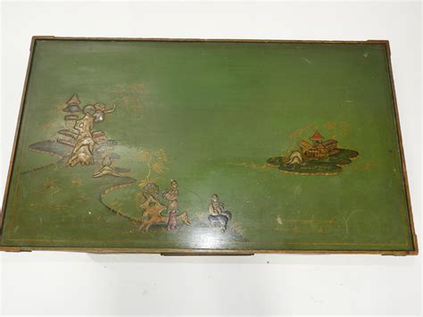 Murrays Auctioneers - Lot 42: Green Japanned lacquered coffee table ...