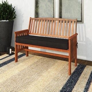 Corliving Miramar Natural Hardwood Outdoor Bench Bed Bath Beyond