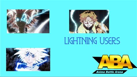 Lightning Users On Anime Battle Arena Youtube