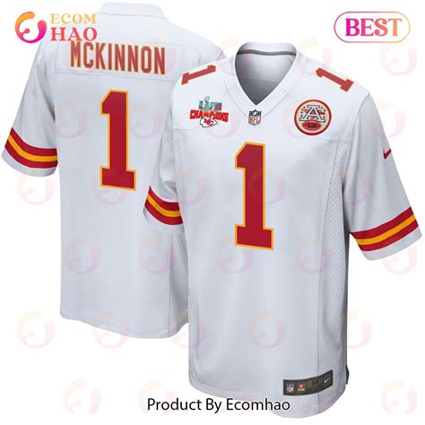 Jerick McKinnon 1 Kansas City Chiefs Super Bowl LVII Champions 3 Stars Men Game Jersey - White ...