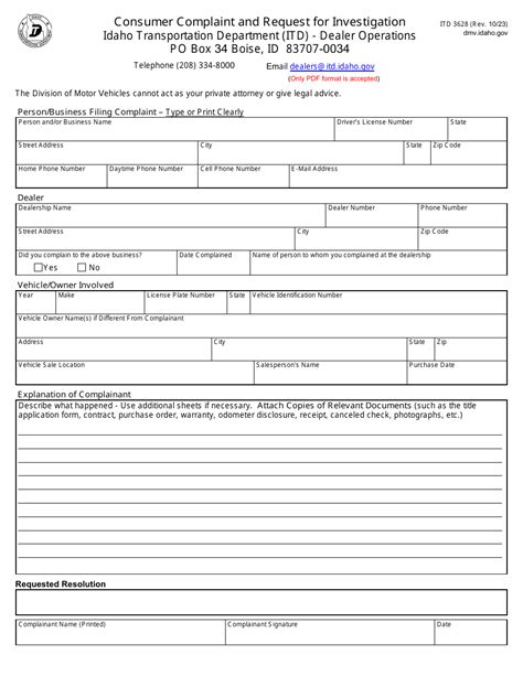 Form Itd3628 Fill Out Sign Online And Download Fillable Pdf Idaho