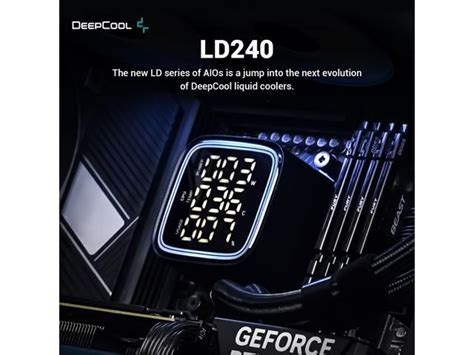 Deepcool Ld240 Liquid Cooler 240mm 5th Gen Pump 3400 Rpm Aio Real Time Cpu Status Screen Anti