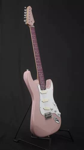 Guitarra Studebaker Strato Sky Hawk Plus Emg Sss Shell Pink