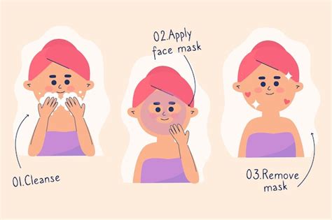 Premium Vector Illustrated Skincare Routine For Women