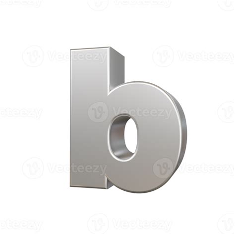 Steel Text Effect Letter B 3d Render 16317087 PNG