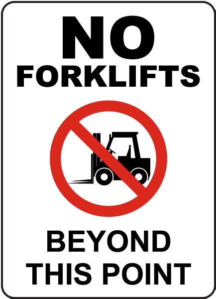 No Forklifts Beyond This Point Sign E By Safetysign