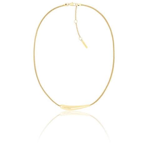 Collier Elongated Drops Acier Dor Calvin Klein Ocarat