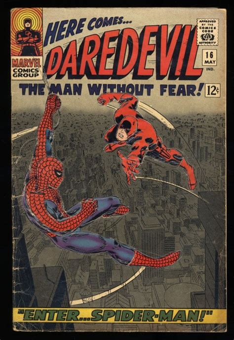 Daredevil #16 GD+ 2.5 Spider-Man Appearance! 1st Romita Spider-Man ...