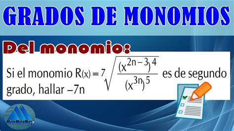 Grados De Monomios Ejercicios Resueltos 3 YouTube