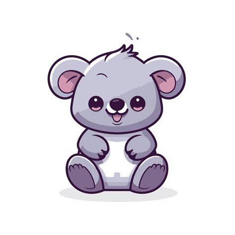 Premium Vector Cute Koala Sitting On The Floor Vector Cartoon