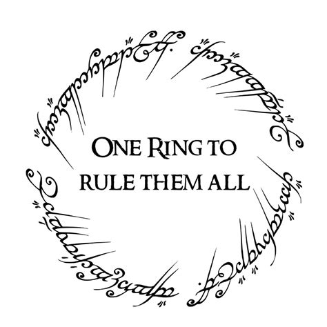 Lotr One Ring To Rule Them All Png Lord Of The Rings Design Etsy