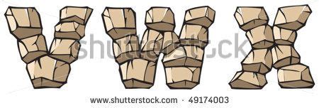 Rock Letters Stock Vectors Vector Clip Art Shutterstock Lettering