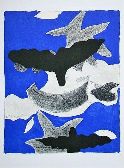 Georges Braque Birds In The Sky Original Lithograph In Colours On