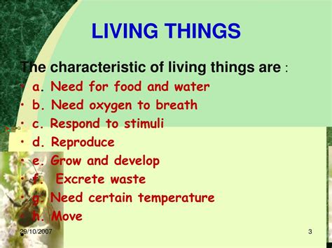 Living Or Non Living Characteristics Of Living Things Powerpoint And Images