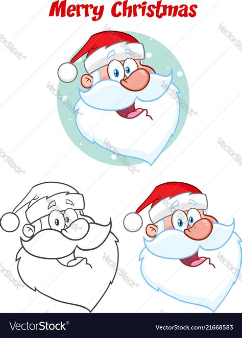 Santa Claus Face Drawing