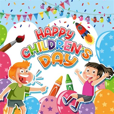 Premium Vector Happy Childrens Day Banner