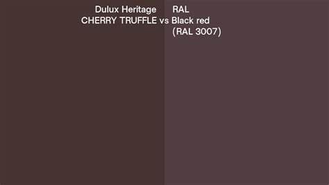 Dulux Heritage Cherry Truffle Vs Ral Black Red Ral 3007 Side By Side