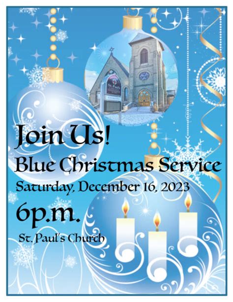 Blue Christmas Service @6pm, Dec.16 - St. Paul's Anglican Church - Uxbridge, Ontario