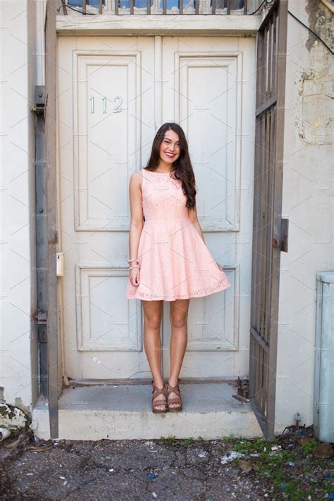 Girl Standing In Door High Quality Stock Photos Creative Market