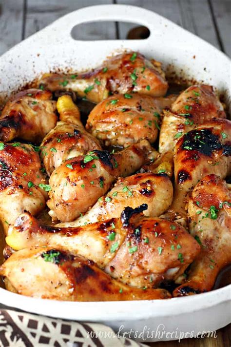 Honey Soy Baked Chicken Drumsticks Let S Dish Recipes